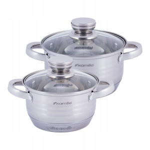 Zestaw komplet garnków ze stali nierdzewnej 4el.