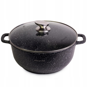 Solidny garnek marmurowy z pokrywką 4,5L