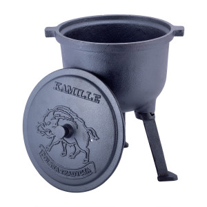 Kociołek garnek żeliwny myśliwski 4L