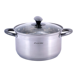 Garnek stalowy 4,5L z pokrywką