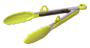 Szczypce silikonowe do sałatek mięsa z blokadą i nóżkami 23cm