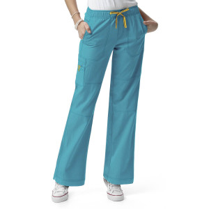 Four Stretch Women's Sporty Cargo Trousers (Colours: Teal, Clothing Size: XS, Leg length: Tall 83cm)