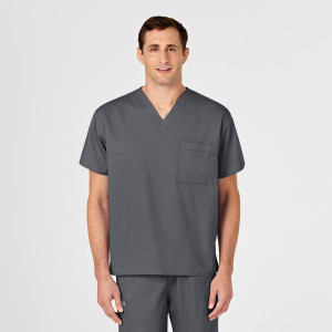WonderWORK Unisex V-Neck Top By Special Order (Colours: Pewter, Clothing Size: S)
