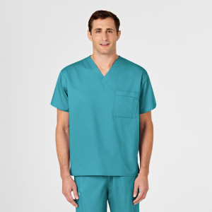 WonderWORK Unisex V-Neck Top By Special Order (Colours: Teal, Clothing Size: S)