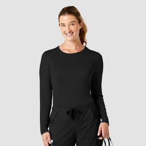 Layers Silky Long Sleeve Top Sale (Colours: Black, Clothing Size: XS)