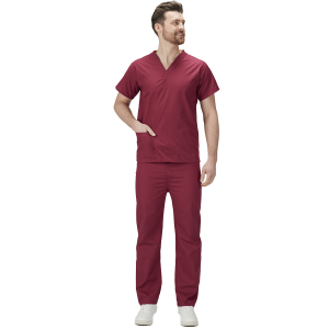 Essentials Unisex Scrub Sets (Colours: Raspberry, Clothing Size: XS)