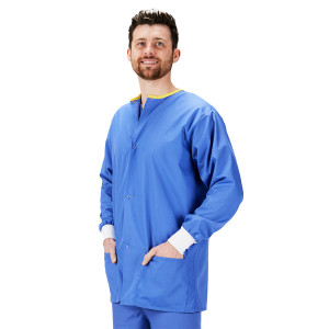 Essentials Unisex Warm Up Jacket (Colours: Mid Blue, Clothing Size: XL)