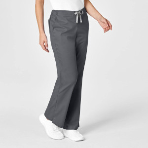 WonderWORK Women's Flare Leg Trousers (Colours: Pewter, Clothing Size: L, Leg length: Regular 78cm)