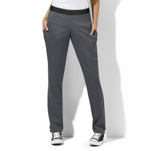 WonderTECH Women's Straight Leg Trousers (Colours: Pewter, Clothing Size: L, Leg length: Regular 73cm)