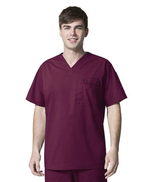 WonderFLEX Men's Honor Utility Top (Colours: Wine, Clothing Size: XL)