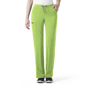 WonderWink HP Women's Ion Cargo Trousers (Colours: Green Apple, Clothing Size: L, Leg length: Petite 71cm)