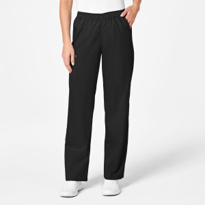 WonderWORK Women's Pull-On Cargo Trousers (Colours: Black, Clothing Size: S)