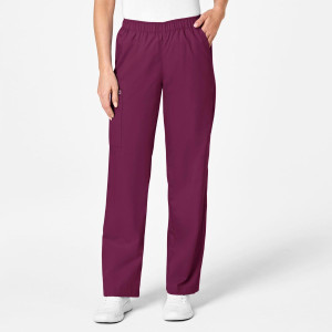 WonderWORK Women's Pull-On Cargo Trousers (Colours: Wine, Clothing Size: XS)