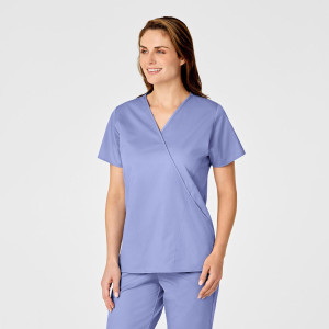 WonderWORK Women's Mock Wrap Top Sale (Colours: Ceil Blue, Clothing Size: S)