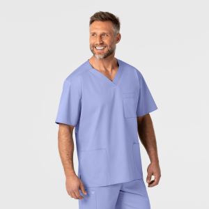 WonderWORK Men's V-Neck Top Sale (Colours: Ceil Blue, Clothing Size: XS)