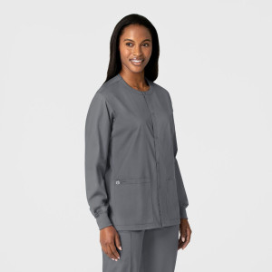 WonderWORK Unisex Snap Front Jacket Sale (Colours: Pewter, Clothing Size: XS)