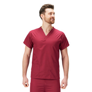 Essentials Unisex Scrub Top (Colours: Raspberry, Clothing Size: 3XL)
