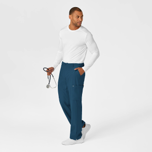 W123 Men's Cargo Trousers (Colours: Caribbean Blue, Clothing Size: XS)
