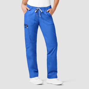 WonderWORK Women's Drawstring Cargo Trousers (Colours: Royal Blue, Clothing Size: S, Leg length: Petite 72cm)