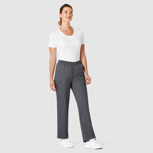 WonderWORK Women's Pull-On Cargo Trousers (Colours: Pewter, Clothing Size: XS)