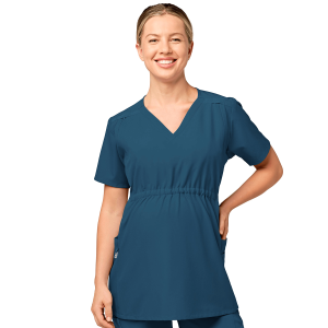 W123 Maternity Top by Special Order (Colours: Caribbean Blue, Clothing Size: XS)