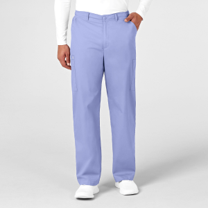 WonderWORK Mens Cargo Trousers Sale (Colours: Ceil Blue, Clothing Size: L, Leg length: Tall 86cm)