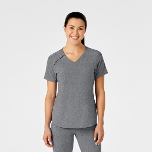 Wink RENEW Women's EZ Zip Top (Colours: Graphite, Clothing Size: L)