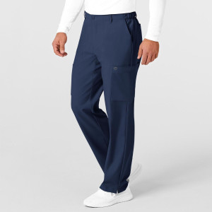 W123 Men's Cargo Trousers (Colours: Navy, Clothing Size: S)