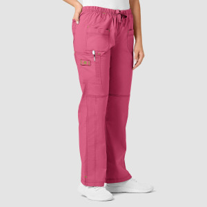 WonderFLEX Women's Faith Cargo Trousers (Colours: Papaya, Clothing Size: XL, Leg length: Regular 78cm)