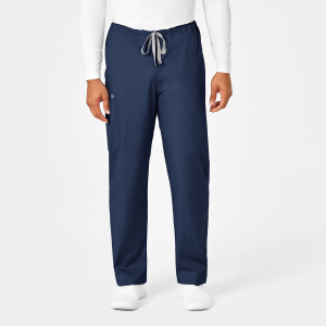 WonderWORK Unisex Drawstring Cargo Trousers (Colours: Navy, Clothing Size: M)