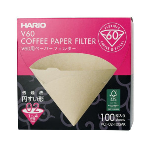 Hario filtry papierowe Misarashi brązowe - V60-02 -100 Szt