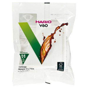 Filtr papierowy HARIO do Dripper V60 01 100szt