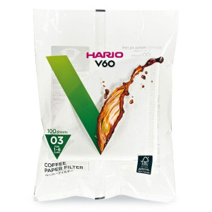 Filtr papierowy HARIO do Dripper V60 03 100szt