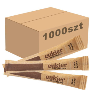 Cukier trzcinowy brązowy w saszetkach 1000x4g