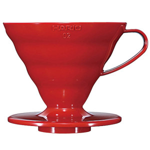 HARIO DRIPPER V60-02 plastikowy czerwony