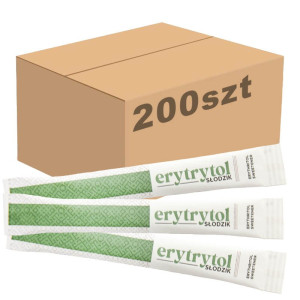 Erytrytol Naturalny słodzik, cukier 200 saszetek