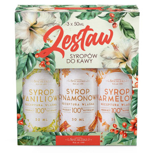 Zestaw syropów do kawy Cynamon, Karmel, Wanilia 3x50ml