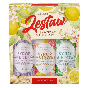 Zestaw syropów do herbaty Mięta, Imbir, Lawenda 3x50ml