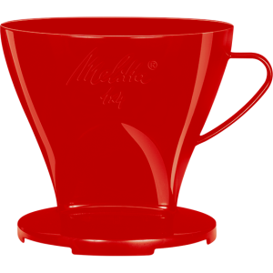 Melitta porcelanowy dripper do kawy 1x4 - czerwony