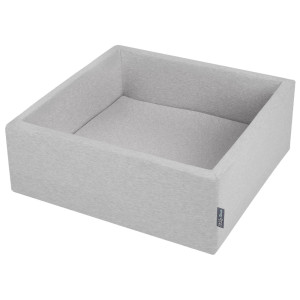 Dodatki damskie > test damska > Dodatki damskie > KiddyMoon Bällebad Bällepool mit bunten Bällen ∅ 7Cm für Babys Kinder Quadrat, Hellgrau, 90 x 30 cm Ohne Bälle