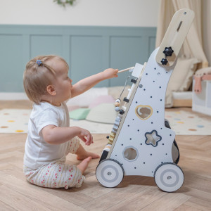Dodatki damskie > test damska > Dodatki damskie > KiddyMoon Lauflernwagen aus Holz für Kinder Lauflernhilfe Spaß Babys, Laufen Lernen, Multifunktion Holzspielzeug für Kleinekinder Montessori-