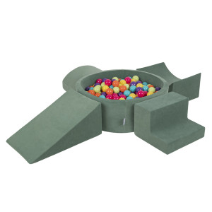 Dodatki damskie > test damska > Dodatki damskie > KiddyMoon Spielplatz Velvet Aus Schaumstoff Mit Samt Rund Bällebad Ballgruben Für Babys Spielbad Hindernisläufen, Hergestellt In Der EU, wald