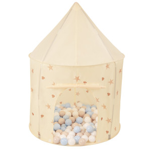 Dodatki damskie > test damska > Dodatki damskie > Spielzelt Für Kinder Pavillon Kinderzelt Indoor Outdoor Spielhaus, hellbeige: pastellbeige/pastellblau/weiß, 400 Bälle
