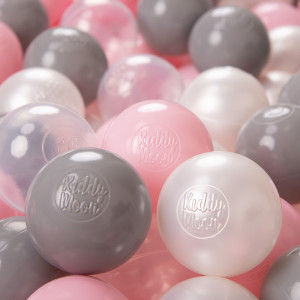 Dodatki damskie > test damska > Dodatki damskie > KiddyMoon Kinder Bälle für Bällebad Baby Plastikbälle Spielbälle ∅6cm Made in EU, perle/grau/transparent/puderrosa, 300 Bälle/6cm