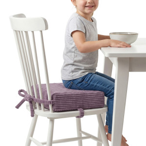 Dodatki damskie > test damska > Dodatki damskie > KiddyMoon Sitzerhöhung Für Kinder, Sitzkissen Für Kinderstuhl Mit 10 Cm Höhe, Waschbarem Bezug Und Bindebändern, violett, 33x33x10