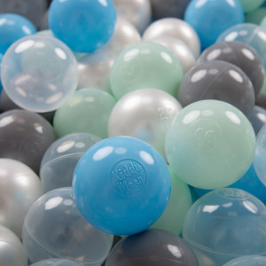 Dodatki damskie > test damska > Dodatki damskie > KiddyMoon Kinder Bälle für Bällebad Baby Spielbälle Plastikbälle ∅7cm Made in EU, perle/grau/transparent/babyblau/minze, 200 Bälle/7cm