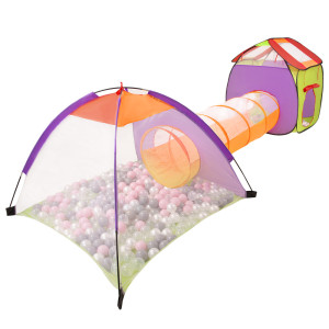 Dodatki damskie > test damska > Dodatki damskie > 3in1 Spielzelt mit Tunnel Spielplatz PopUp Bällebad mit Bälle Für Kinder, Mehrfarbig:perle/grau/transparent/puderrosa, 900 Bälle