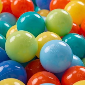 Dodatki damskie > test damska > Dodatki damskie > KiddyMoon Kinder Bälle für Bällebad Baby Spielbälle Plastikbälle ∅7cm Made in EU, hellgrün/orange/türkis/blau/babyblau/gelb, 50 Bälle/7cm