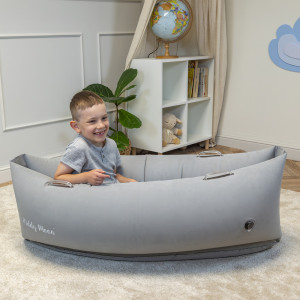 Dodatki damskie > test damska > Dodatki damskie > KiddyMoon Peapod Sensorischer Stuhl für Kinder Aufblasbarer Entlastungstherapie, grau, M