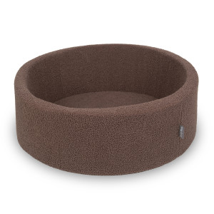 Dodatki damskie > test damska > Dodatki damskie > KiddyMoon Bällebad für Baby mit Teddy-Plüsch, Größere 7 cm Bälle für Eine Vollere Füllung, ab 8 Monaten, Abnehmbarer Bezug, Braun, 90 x 30 cm